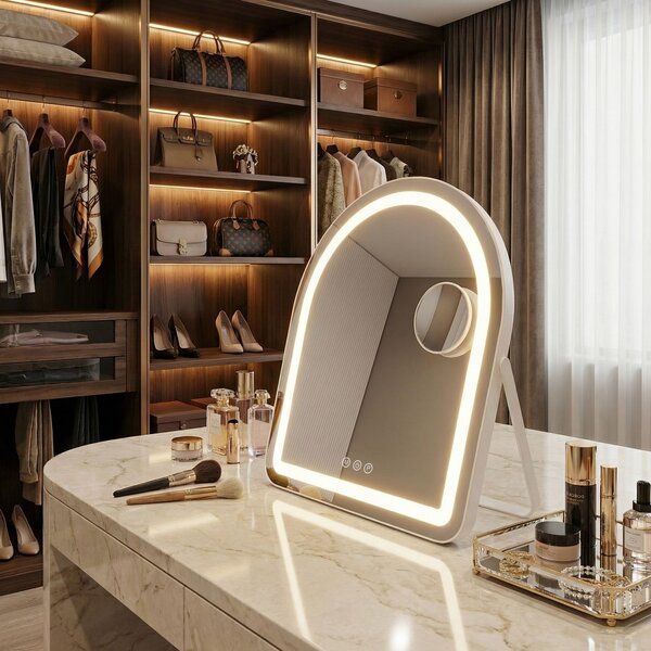 Mirror LED GLAM White 40x45cm
