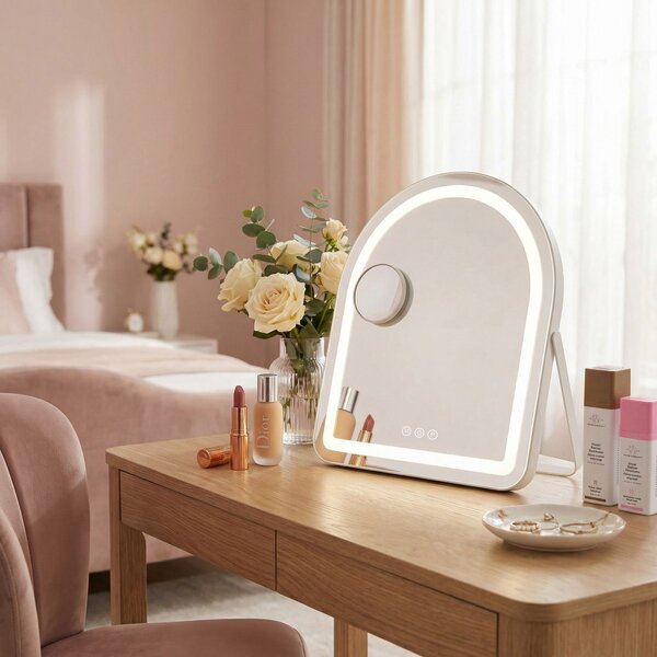Mirror LED GLAM White 40x45cm