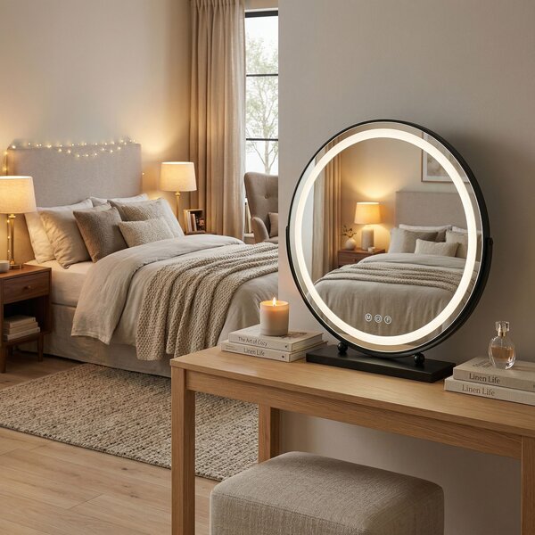 Mirror LED MAKE-UP Black 50 cm