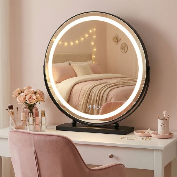 Mirror LED MAKE-UP Black 50 cm