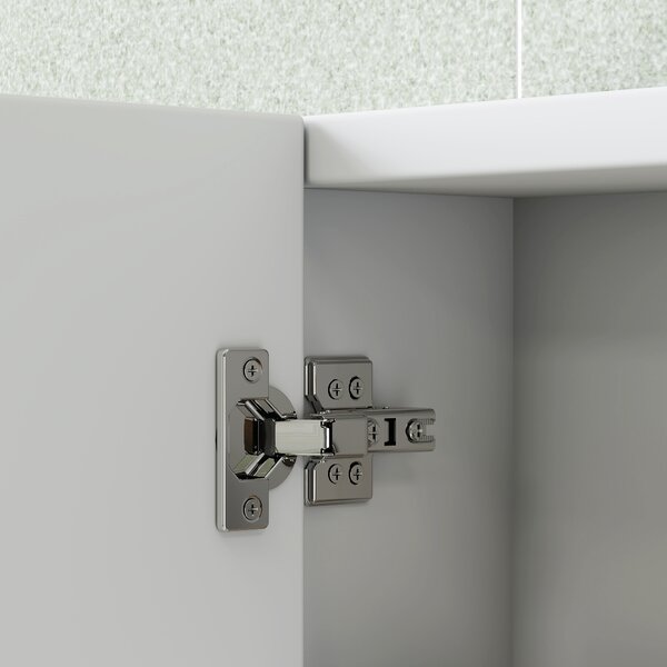 HOMCOM Three-Mirror Bathroom Storage Cabinet - White