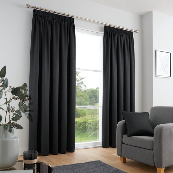 Fusion Galaxy Dim Out Pencil Pleat Curtains