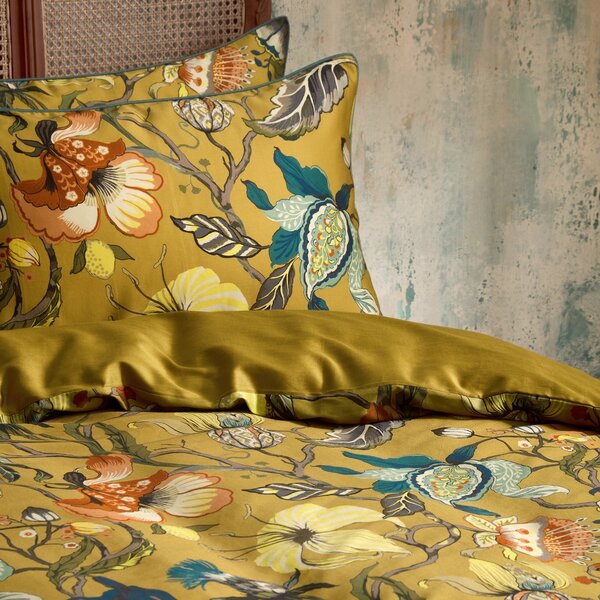 EW by Edinburgh Weavers Morton Floral 100% Cotton Sateen Duvet Cover & Pillowcase Set