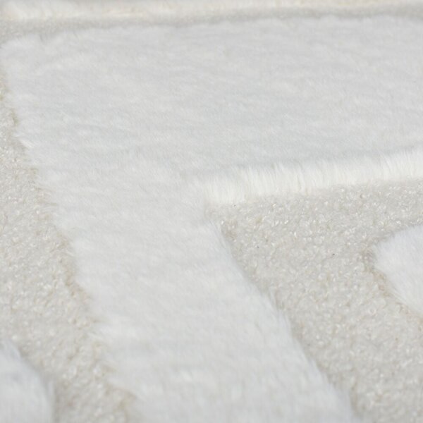 Boucle Carved Faux Fur Rug