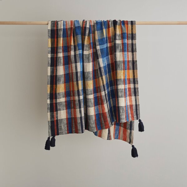 Check Woven Throw Blanket 130cm x 180cm