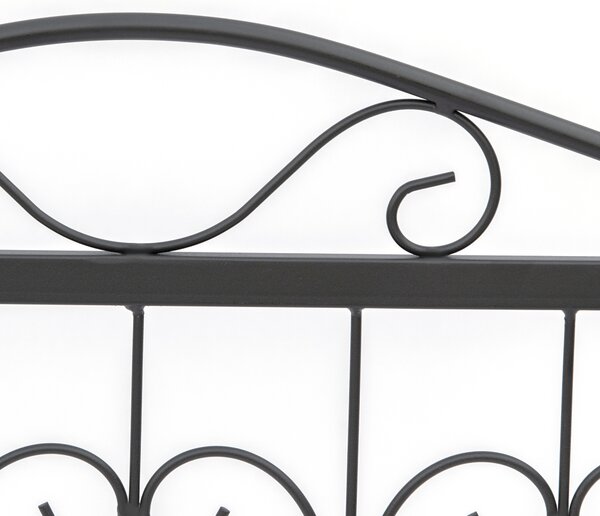 Outsunny Decorative Garden Fencing, 8PCs Outdoor Picket Fence Panels, Rustproof Metal Wire Landscape Flower Bed Border Edging Animal Barrier, Black