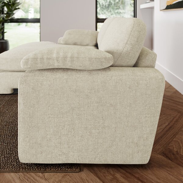 Magnus Soft Textured Chenille Corner Chaise Sofa