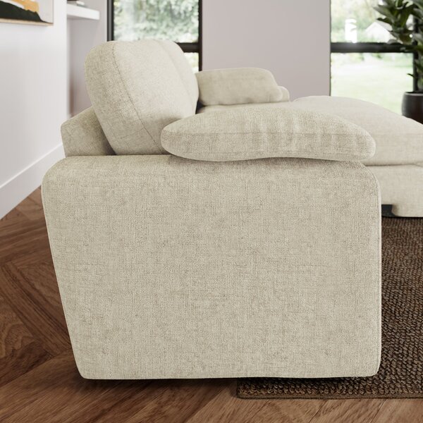 Magnus Soft Textured Chenille Corner Chaise Sofa