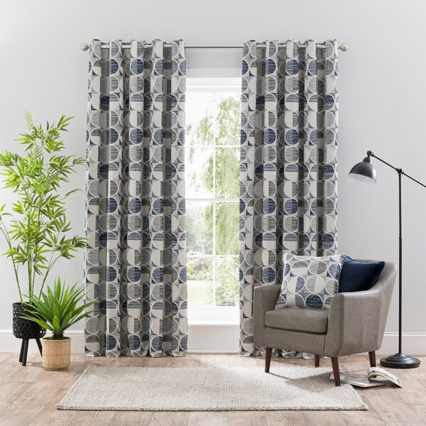 Cai Circle Jacquard Eyelet Curtains