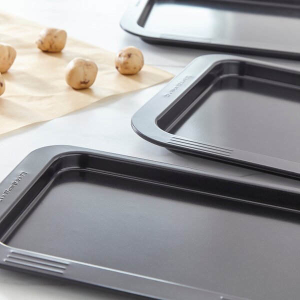 Set of 3 Heavy Gauge Non-stick Oven Trays