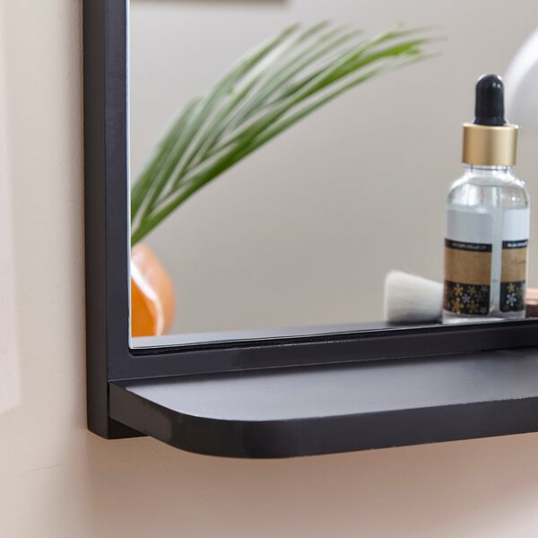 Arched Wall Mirror with Shelf