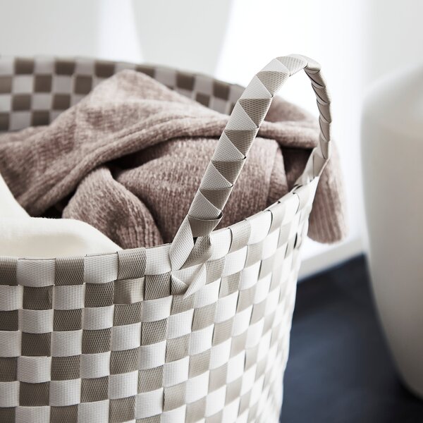 Checkered Plastic Storage Basket