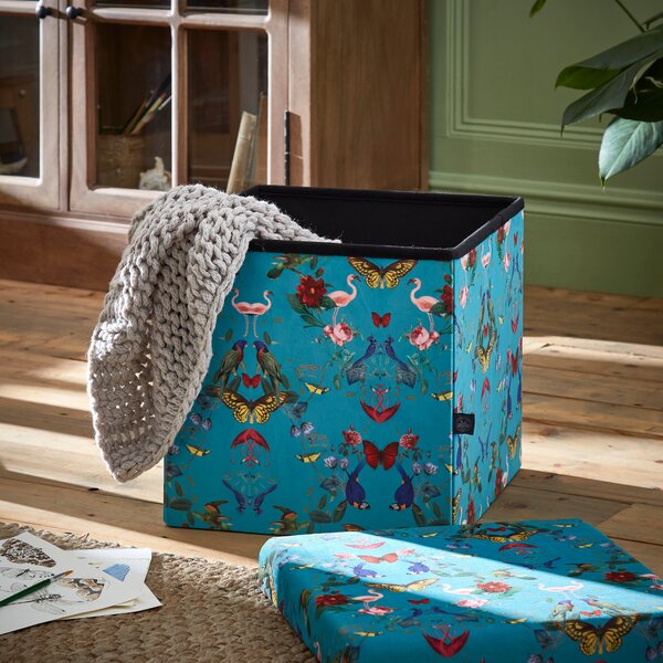 Tropical Kaleidoscope Cube Ottoman