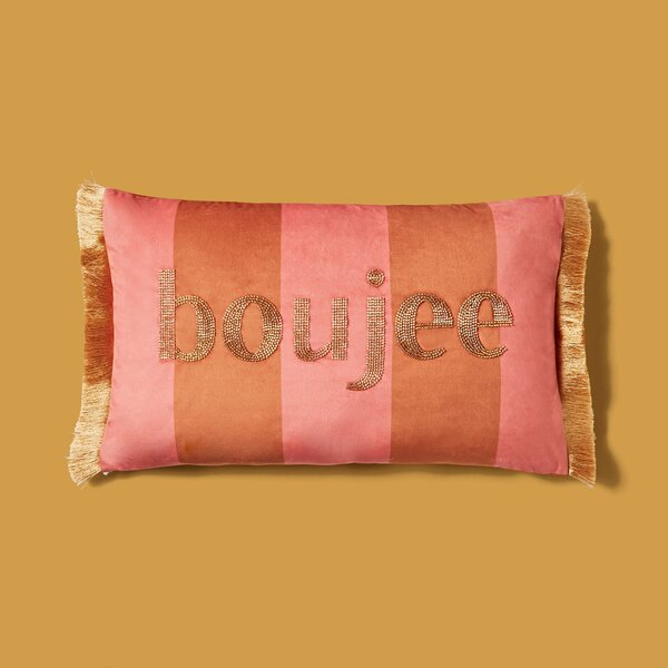 Boujee Beaded Rectangular Cushion