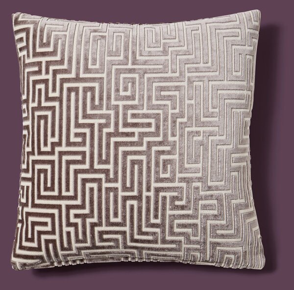 Greek Key Cut Square Cushion