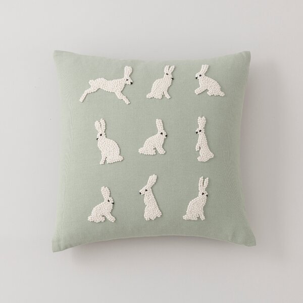 French Knot Hares Cushion