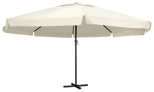 Garden Parasol with Aluminium Pole 600 cm Sand White