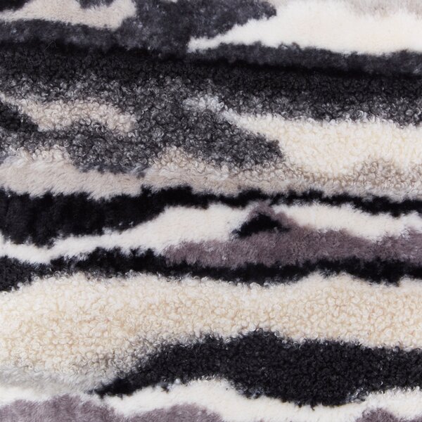 Abstract Fur Boucle Square Cushion