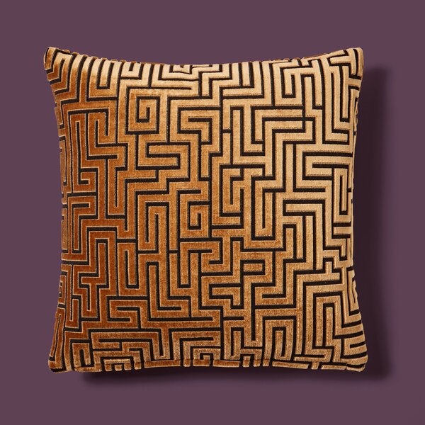 Greek Key Cut Square Cushion