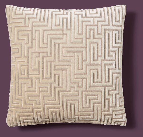 Greek Key Cut Square Cushion