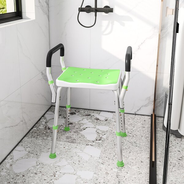 HOMCOM 57-69cm Aluminium Frame Bath Seat