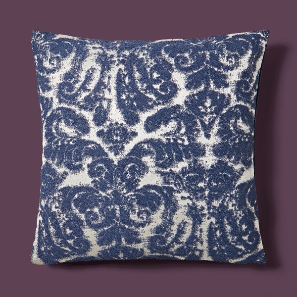 Distressed Damask Square Cushion