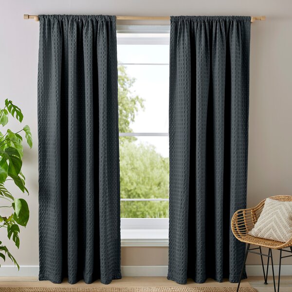 Emerson Waffle Slot Top Curtains