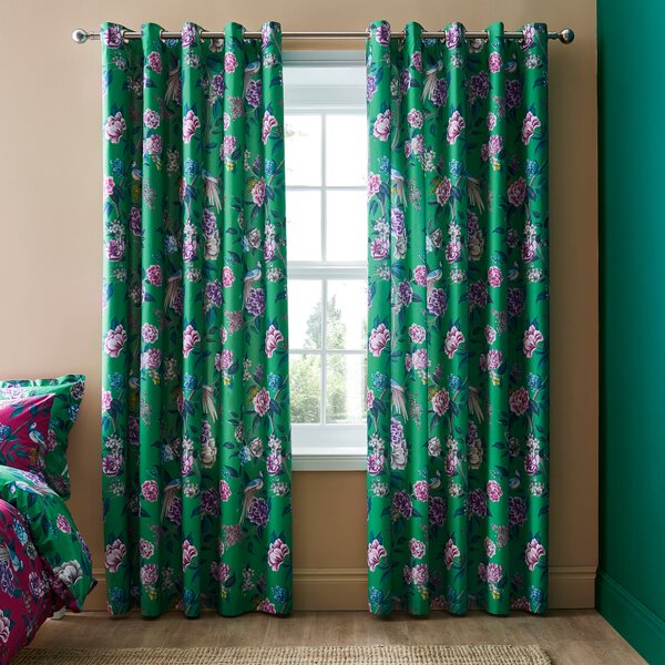 Milanna Blooms Eyelet Curtains