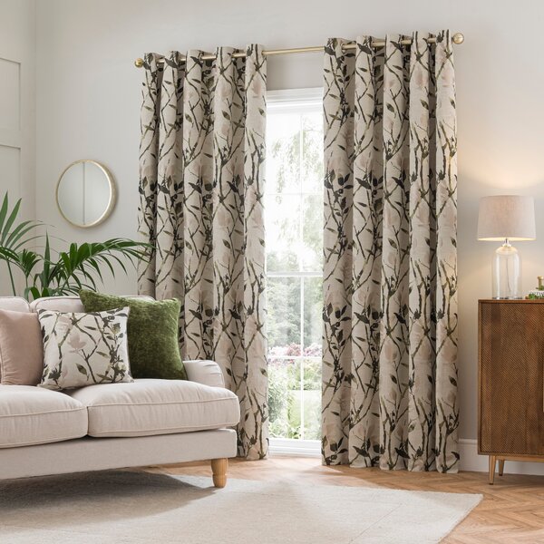 Zen Jacquard Eyelet Curtains