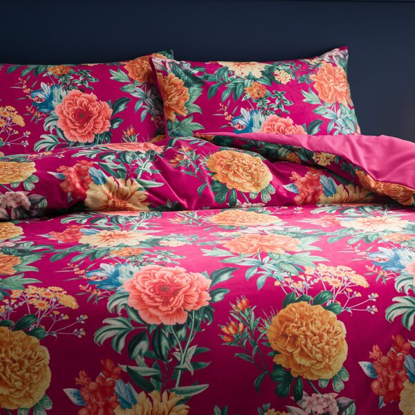 Peony Floral Duvet Cover & Pillowcase Set