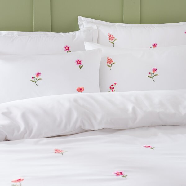 Rosetta Floral Embroirdery Duvet Cover & Pillowcase Set