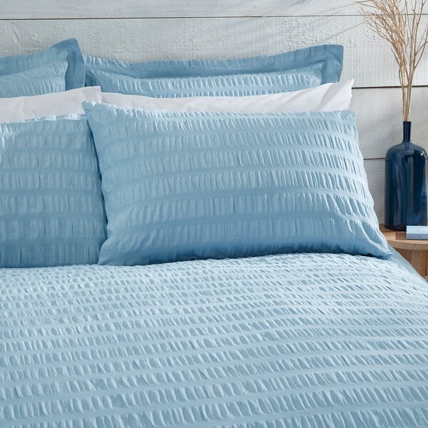 Aria Seersucker Duvet Cover and Pillowcase Set