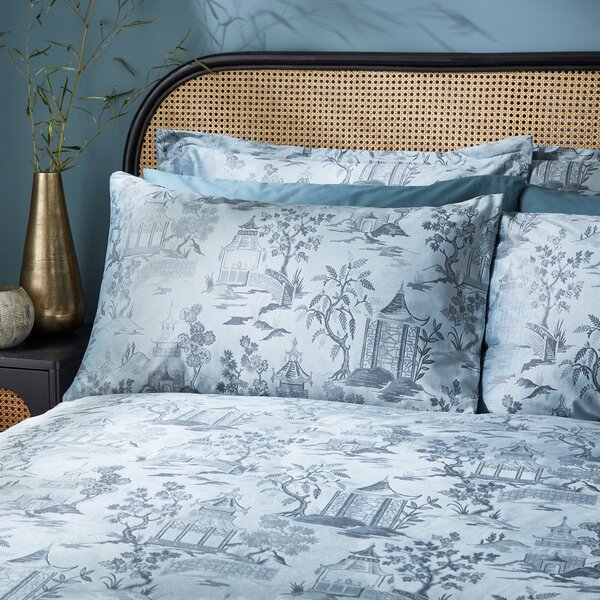 Makato Trail Blue Duvet Cover and Pillowcase Set