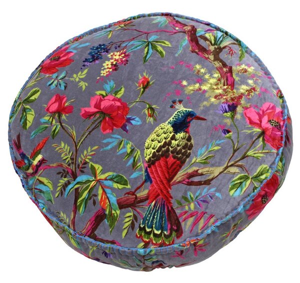 Paradise Round Filled Cushion 50cm x 12cm Mink