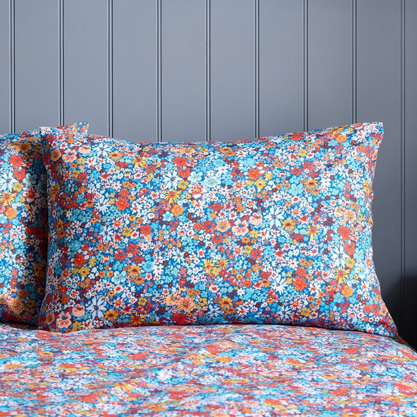 Avie Ditsy Floral Blue Duvet Cover and Pillowcase Set