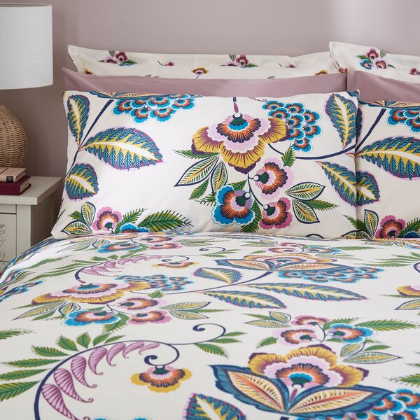 Lucinda Floral Pink Duvet Cover and Pillowcase Set