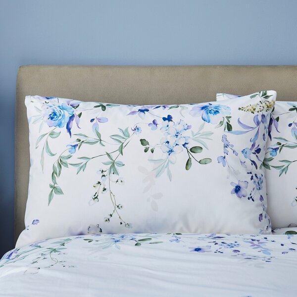 Nola Floral Blue Duvet Cover and Pillowcase Set