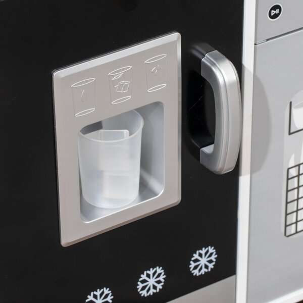 AIYAPLAY Kids Play Kitchen with Sound, Ice/Coffee Maker, Utensils, Microwave, Stainless Steel Utensils, for 3-6 Years