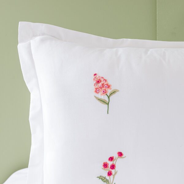 Rosetta Floral Embroidery Oxford Pillowcase