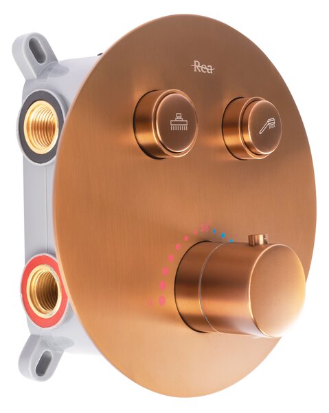 Built-in shower set Rea LUNGO COPPER BRUSH BOX