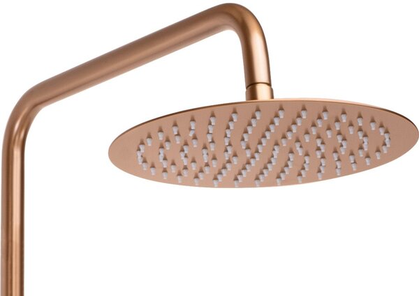 Shower set with thermostat REA Lungo Copper Brush