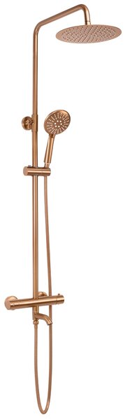 Shower set with thermostat REA Lungo Copper Brush