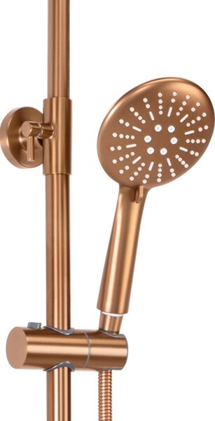 Shower set with thermostat REA Lungo Copper Brush