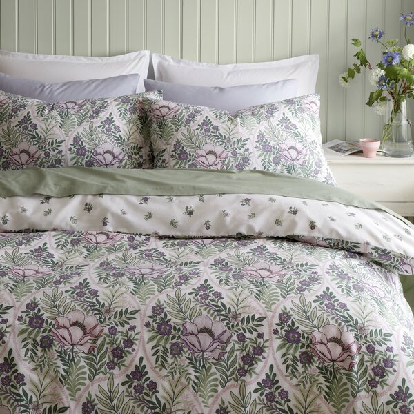 Gianna Trellis Lilac Duvet Cover and Pillowcase Set