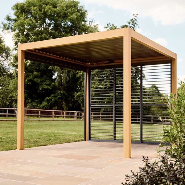 Selma Aluminium Garden Gazebo In Natural
