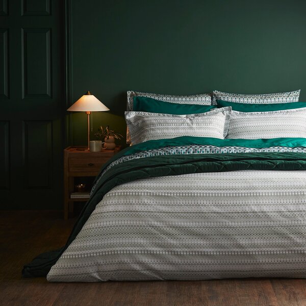 Wisley Retro Geo Sage Oxford Pillowcase