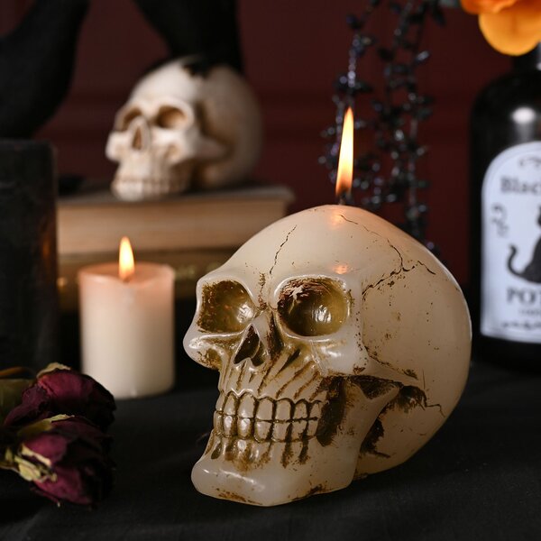 White Skull Candle White