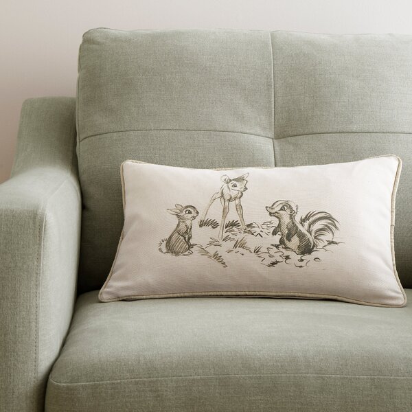 Disney Bambi and Friends Rectangle Cushion Cream (Natural)