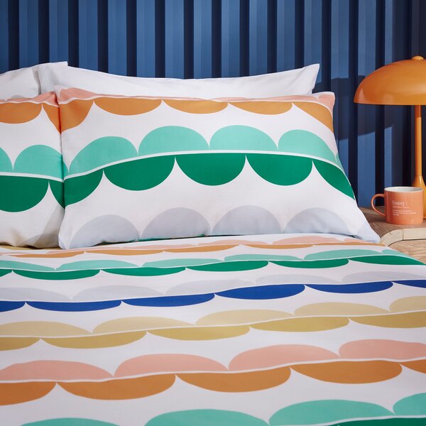 Elements Fallon Multicoloured Cotton Duvet Cover and Pillowcase Set