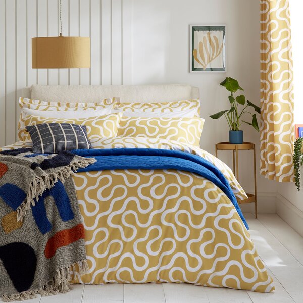 Elements Wiggins Wiggle Ochre Oxford Pillowcase